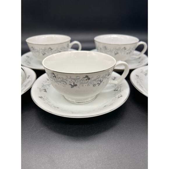 Vintage Moon Mist Fine China Set of 5 Cups & Saucers # 3000 Made in Japan - Picture 5 of 8